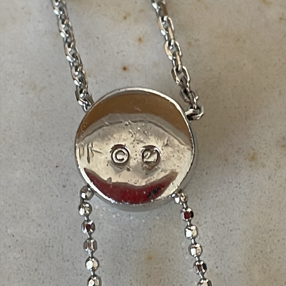 Swarovski Crystal Cut Crystal & Pavé Circle Ball Silver Necklace Pendant - Picture 9 of 12